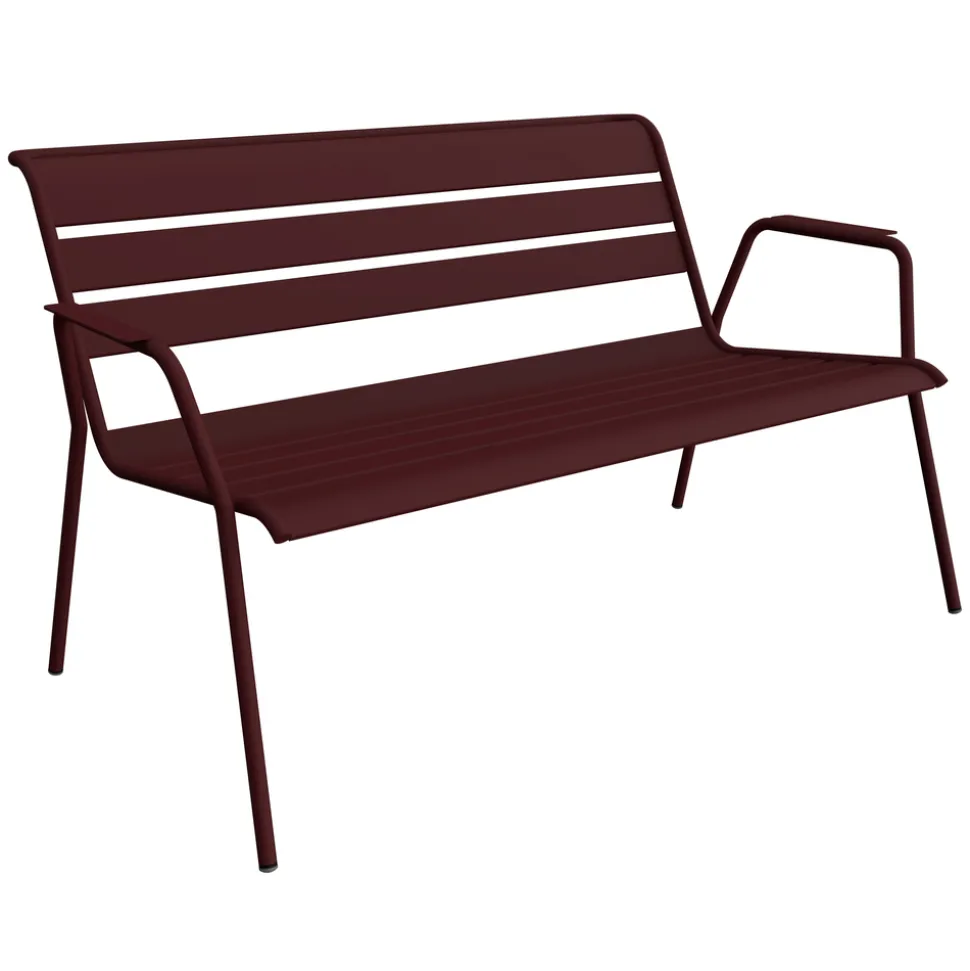 FERMOB - Banquette lounge Monceau coloris cerise noire