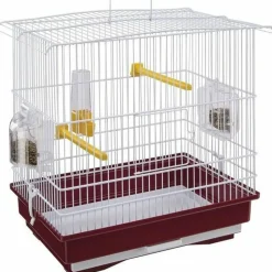 FERPLAST - Cage à oiseaux - rouge et blanc