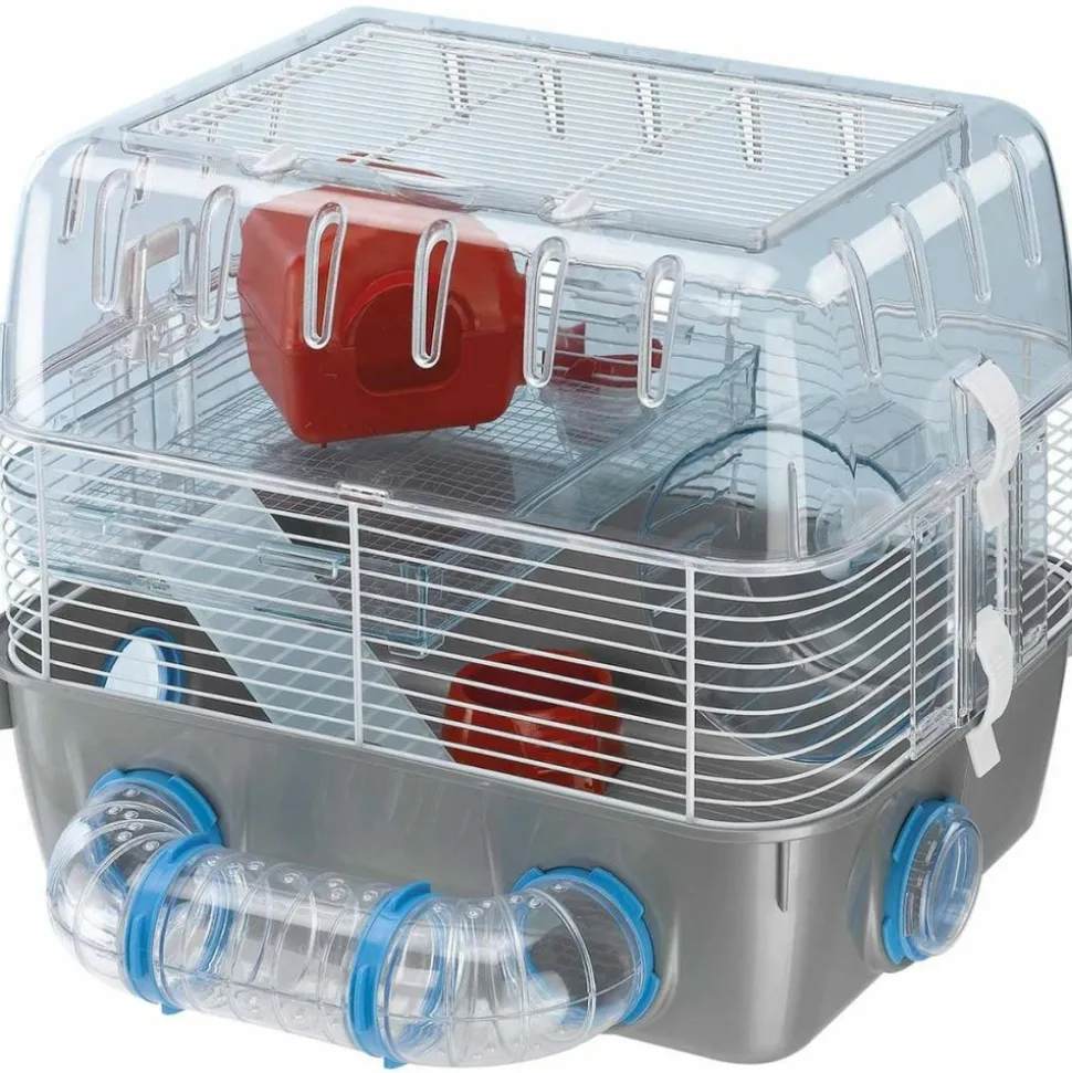 FERPLAST - Cage pour hamsters combi 1 fun gris 40,5x29,5x32,5cm 57926499
