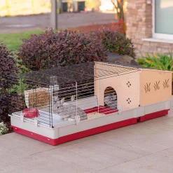 FERPLAST - Ferplast - cage cochon d'inde - cage lapin - maison lapin - clapier lapin - accessoires inclus - ouvrant et modulable 142 x 60 x h
