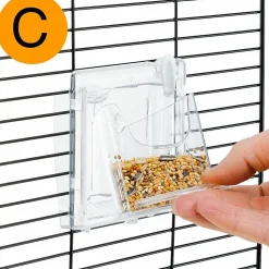 Ferplast cage oiseau piano 4, cage canari oiseaux, avec mangeoires, abreuvoir pour oiseaux, 59 x 33 x h 55 cm, avec accessoires,
