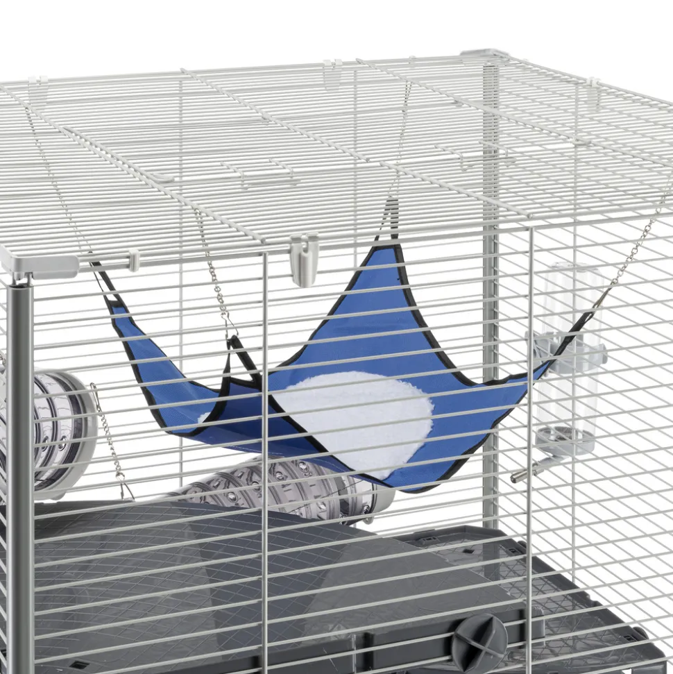Ferplast cage pour fûrets furet tower, structure verticale sur plusieurs étages, roues et accessoires inclus, métal vernis gris et