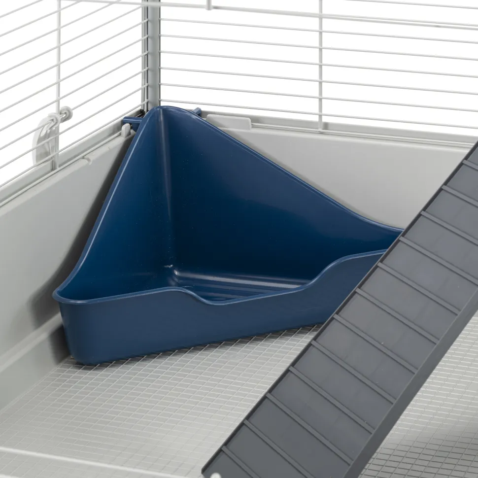 Ferplast cage pour fûrets furet tower, structure verticale sur plusieurs étages, roues et accessoires inclus, métal vernis gris et
