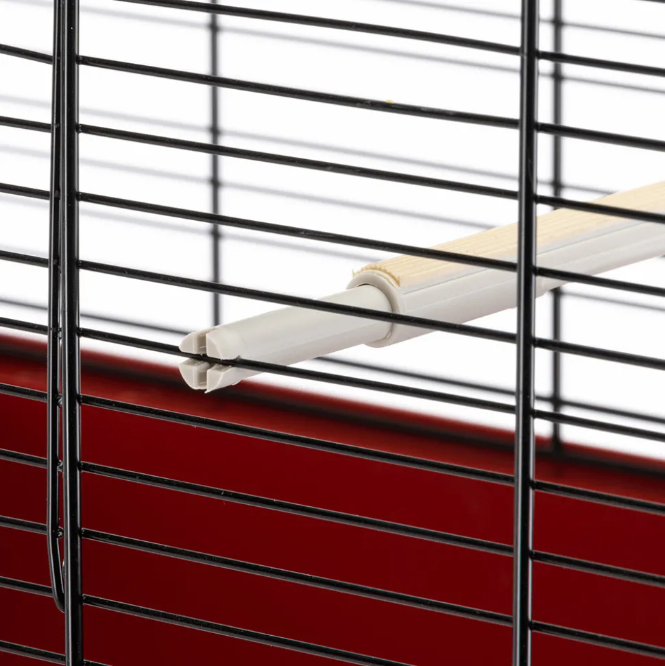 Ferplast cage rectangulaire pour oiseaux exotiques et canaris rekord 3, livrée avec accessoires et mangeoire tournante, métal