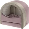 Ferplast couchage d'intérieur pour chats majesty 20, maisonnette pour chats, velours doux, lavable, 40x34x36, rose