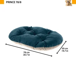 Ferplast coussin pour chiens et chats prince 78/8, petit lit rembourré pour animaux, double-face, 78x50 cm, rose