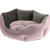 Ferplast divan pour chats et chiens queen 50 con coussin, couchage rembourré pour animaux, double-face, velours doux, lavable,