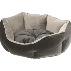 Ferplast divan pour chats et chiens queen 60 con coussin, couchage rembourré pour animaux, double-face, velours doux, lavable,
