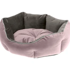 Ferplast divan pour chats et chiens queen 45 con coussin, couchage rembourré pour animaux, double-face, velours doux, lavable,