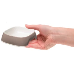 Ferplast gamelle pour chat glam - gamelle à nourriture et à eau pour chat en plastique à la mode, antidérapant, facile à nettoyer,