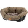 Ferplast panier chien et chat avec coussin sofa' 6 tweed lavable, lit pour chien et chat en plastique rembourré, corbeille en