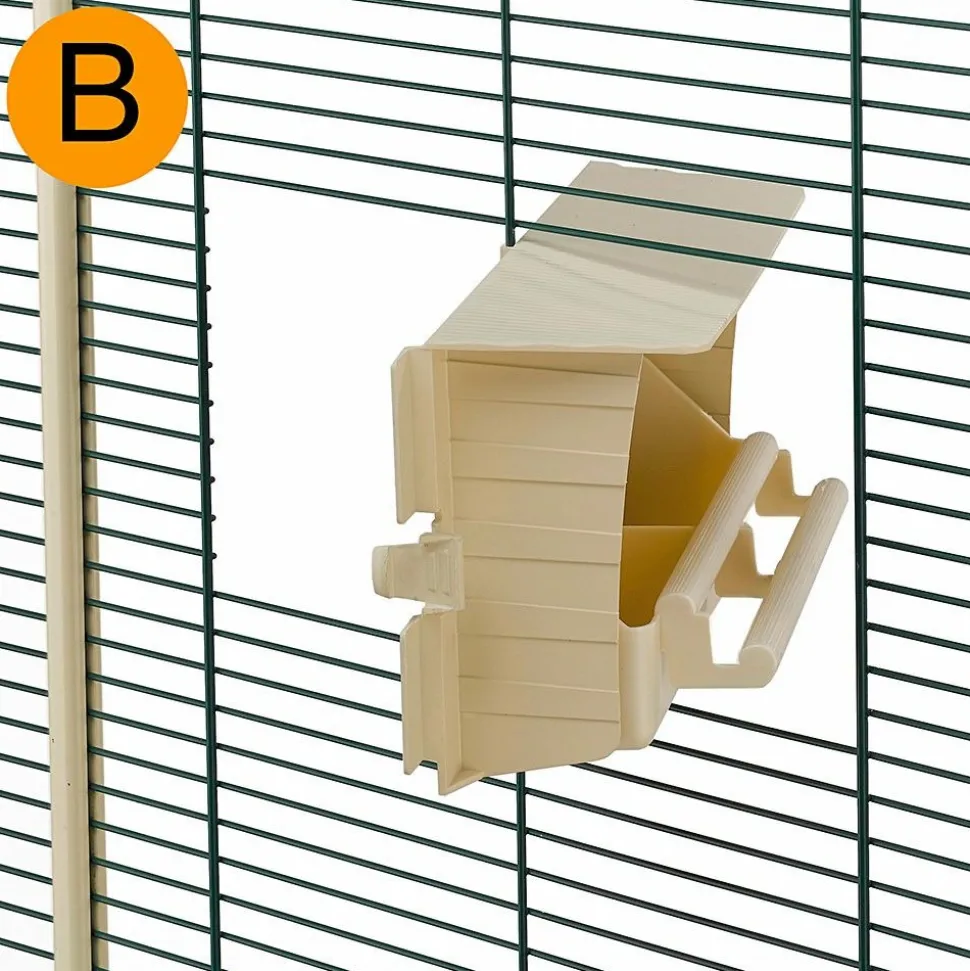 Ferplast volière cage à oiseaux hemmy cage pour oiseaux, canaris, pinsons, perruches ondulées, inséparables, en bois, accessoires