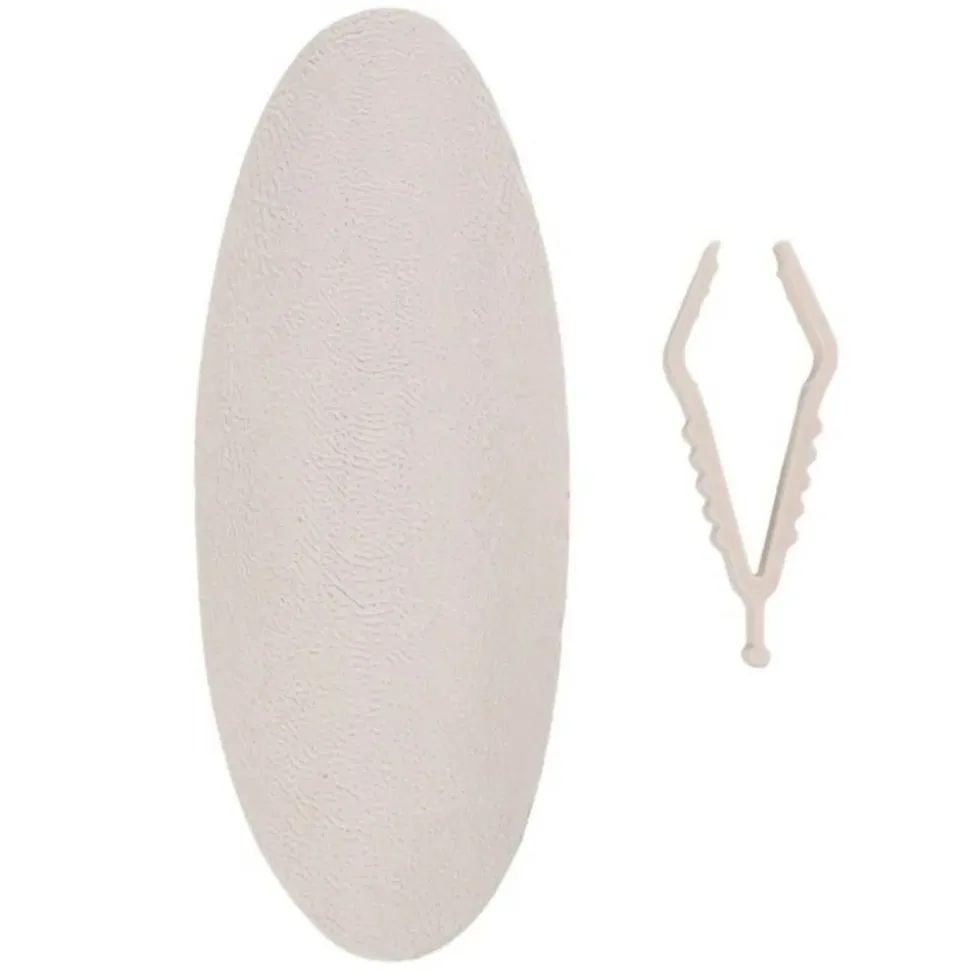 FLAMINGO - Un os de seiche blanc 15 cm avec support pour oiseaux