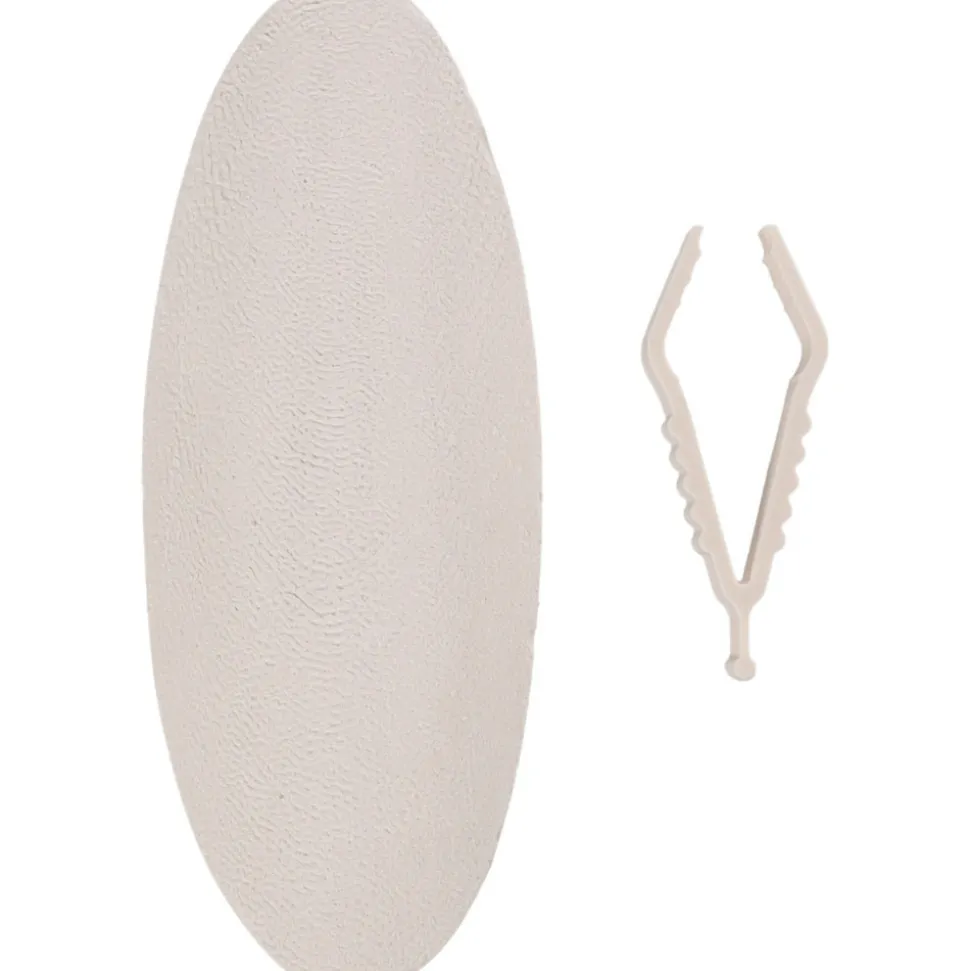 FLAMINGO - Un os de seiche blanc 15 cm avec support pour oiseaux