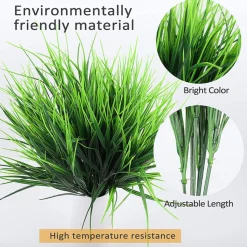 Fleurs en plastique d'herbe de printemps à sept fourches * 5 pièces, accessoires de végétation