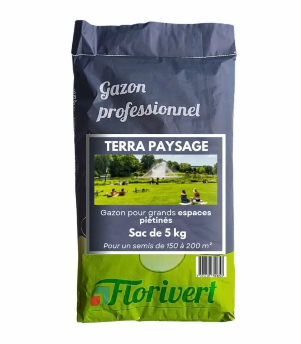 FLORIVERT - Semences gazon terra paysage 5 kg pour un gazon fin et dense facile à établir - florivert 1206454
