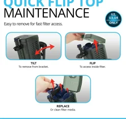 FLUVAL - Filtre intérieur aquarium u3 aquarium 150 litres