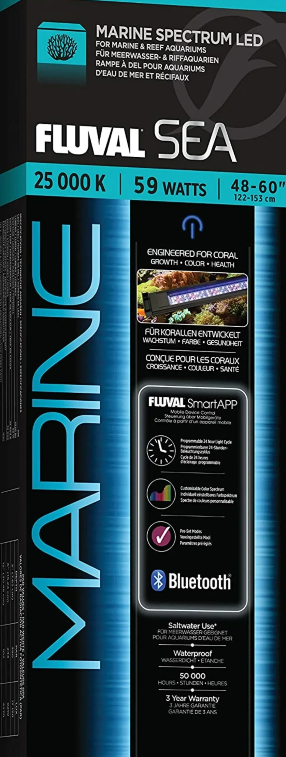 FLUVAL - Marine éclairage pour aquariophilie 3.0 led 59 w 122-153 cm