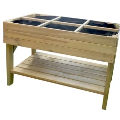 FOREST STYLE - Carré potager avec étagère 'Paprika' en bois L120 x l60 x H87cm