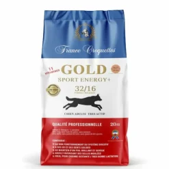 FRANCE CROQUETTES - Croquette pour chien adulte gold sport energy+ 32/16 low grain – 4kg – très actif– france croquettes