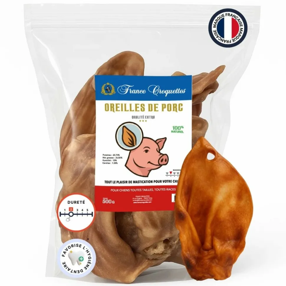 FRANCE CROQUETTES - Oreille de porc 500g - france croquettes