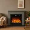 FUEGO - Cheminee murale 1500w fuego paolo antracita