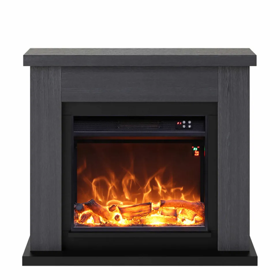 FUEGO - Cheminee murale 1500w caminetto fuego paolo gris