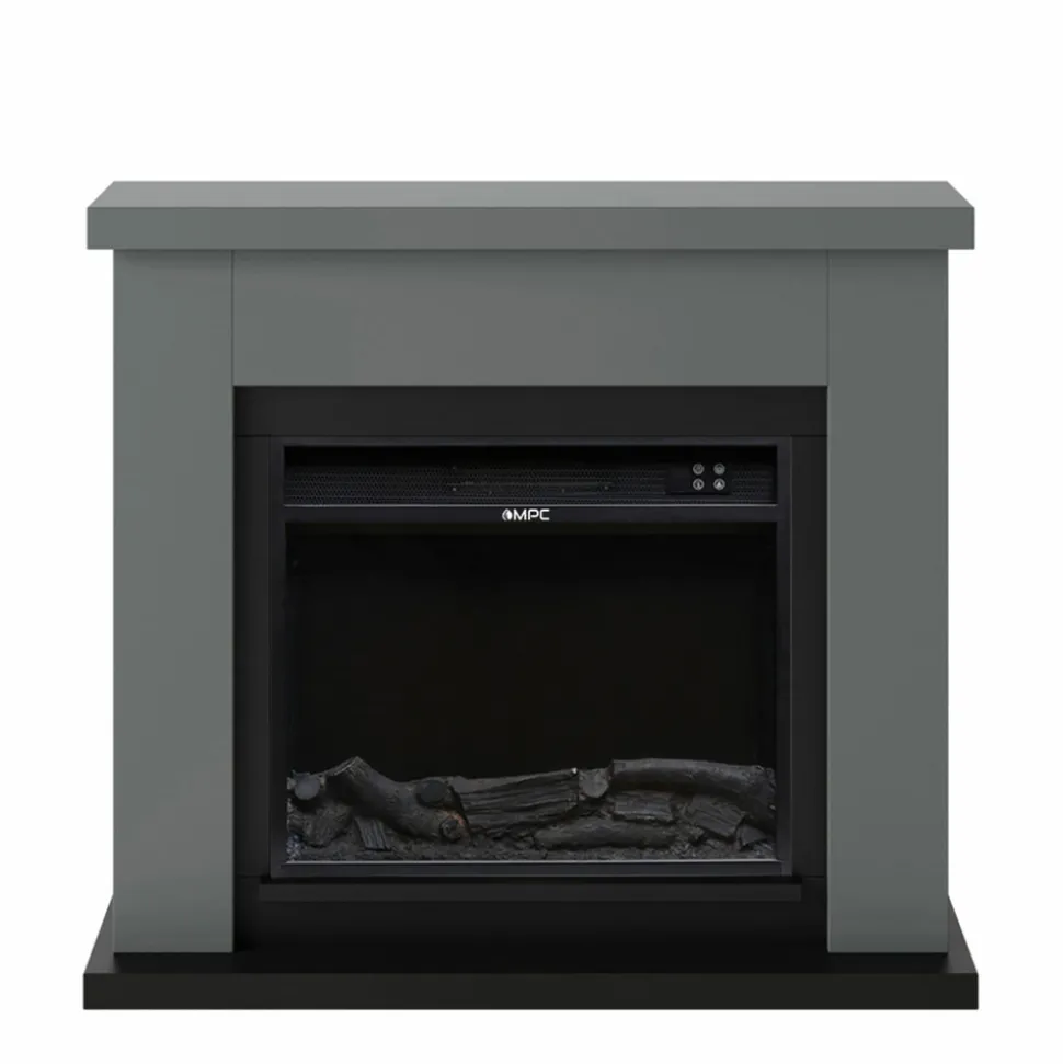FUEGO - Cheminee murale 1500w caminetto fuego paolo gris