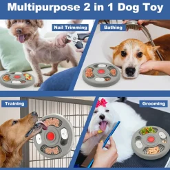 Gamelle slow food bleue pour chien - mcboson - gamelles compatibles avec les cages pour chiens