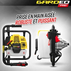 GARDEO PRO - Tarière thermique 52cc + 3 mèches 100 - 150 et 200mm - gardeo