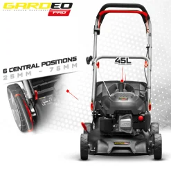 GARDEO PRO - Tondeuse thermique autotractée 144.3cc - 42cm livrée avec 2 lames + mulching - g