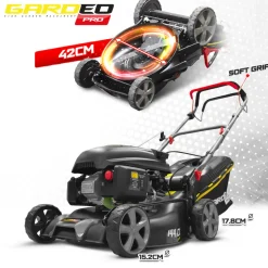 GARDEO PRO - Tondeuse thermique autotractée 144.3cc - 42cm livrée avec 2 lames + mulching - g