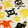 GLOBAL GIFT - Tatouages temporaires - tête de mort halloween