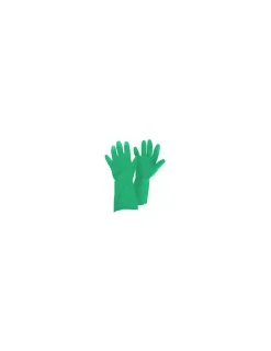 GÉNÉRIQUE - Gants de protection nitrile en acrylonitrile vert, intérieur en coton floqué, pour l'utilisation de produits liquides et chimiqu