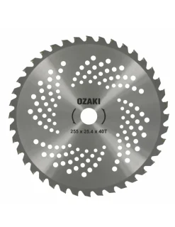 GÉNÉRIQUE - Lame 40 dents à pointe carbure adaptable pour débroussailleuse - coupe de 255mm, alésage: 25,4mm, épaisseur: 1,3mm.