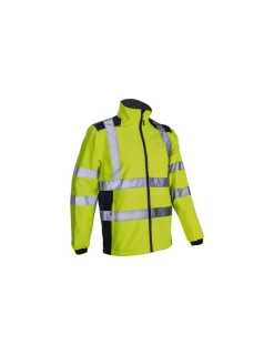 GÉNÉRIQUE - Veste softshell hivi kanpa jaune fluo/marine tl