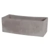 GOICOECHEA - Jardinière contemporaine en terre cuite grise - 60x24x24cm