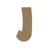 GOMILLE - Forme en médium - Lettre majuscule "J" (15x7cm)