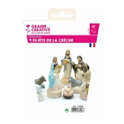 GRAINE CRÉATIVE - 18 moules en latex santons - crèche de noël