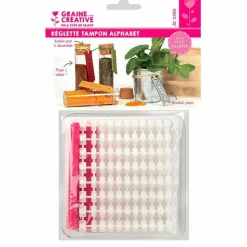 GRAINE CRÉATIVE - 3 réglettes tampon alphabet pour pâte polymère