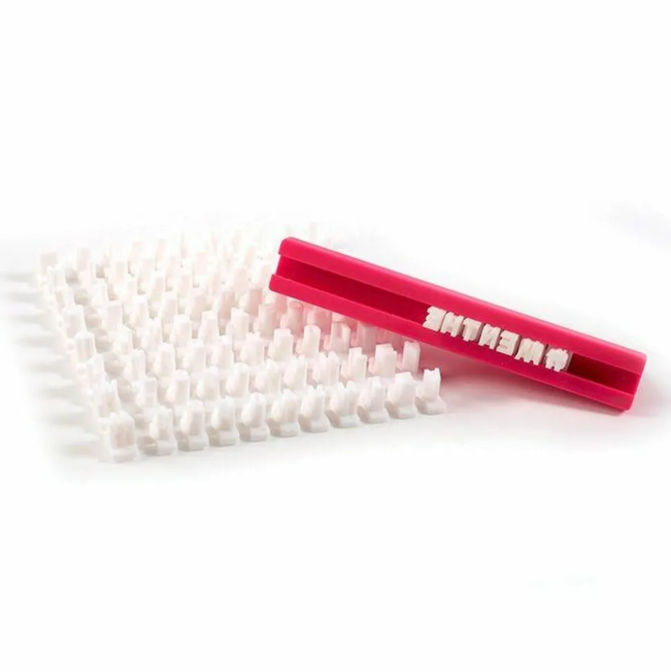 GRAINE CRÉATIVE - 2 réglettes tampon alphabet pour pâte polymère