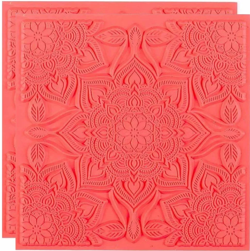 GRAINE CRÉATIVE - 2 tapis de texture pour pâte polymère - boho chic