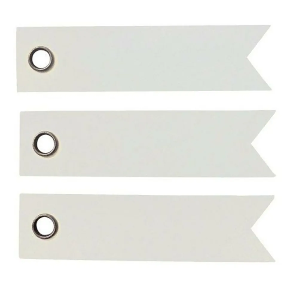 GRAINE CRÉATIVE - 100 étiquettes blanches - fanion