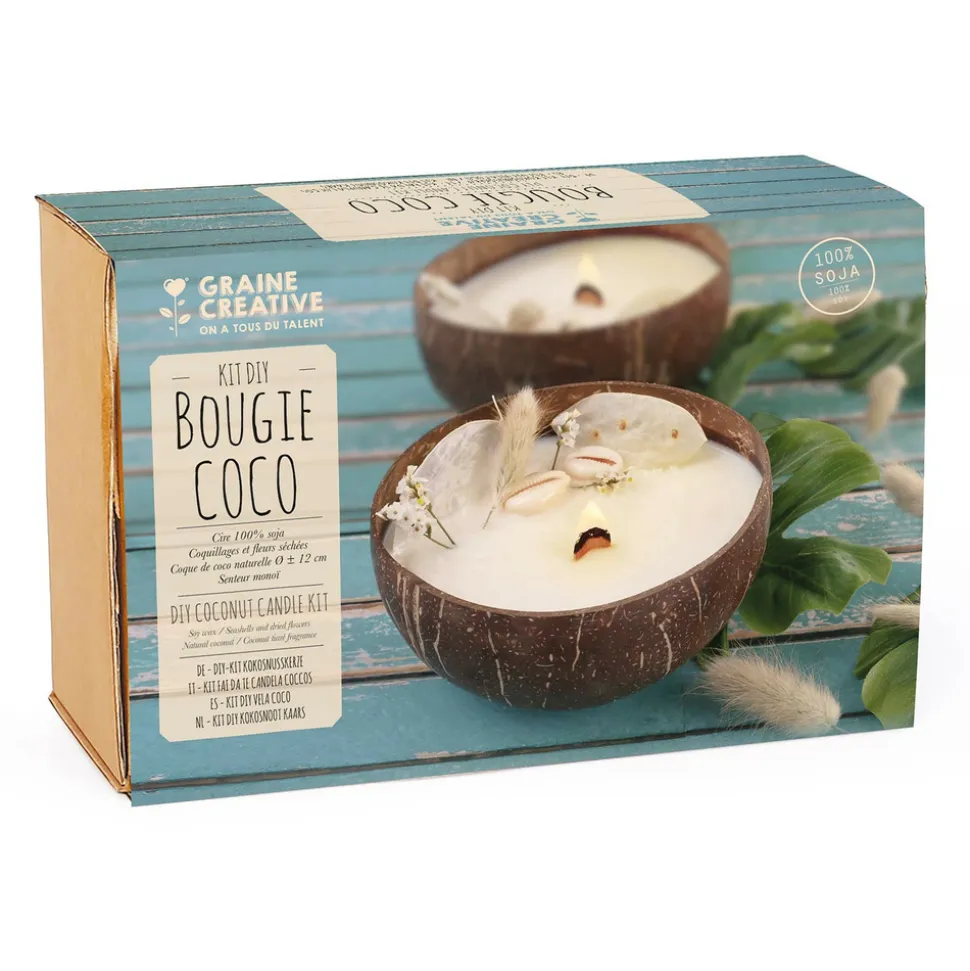 GRAINE CRÉATIVE - Bougie noix de coco à faire soi-même