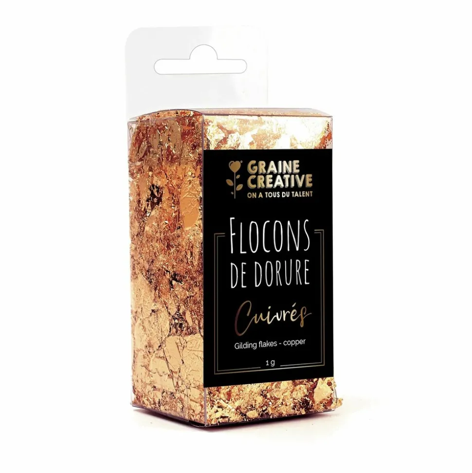 GRAINE CRÉATIVE - Flocons de dorure cuivre 1 g
