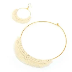 GRAINE CRÉATIVE - Kit pour faire un collier en macramé - ø 14 cm