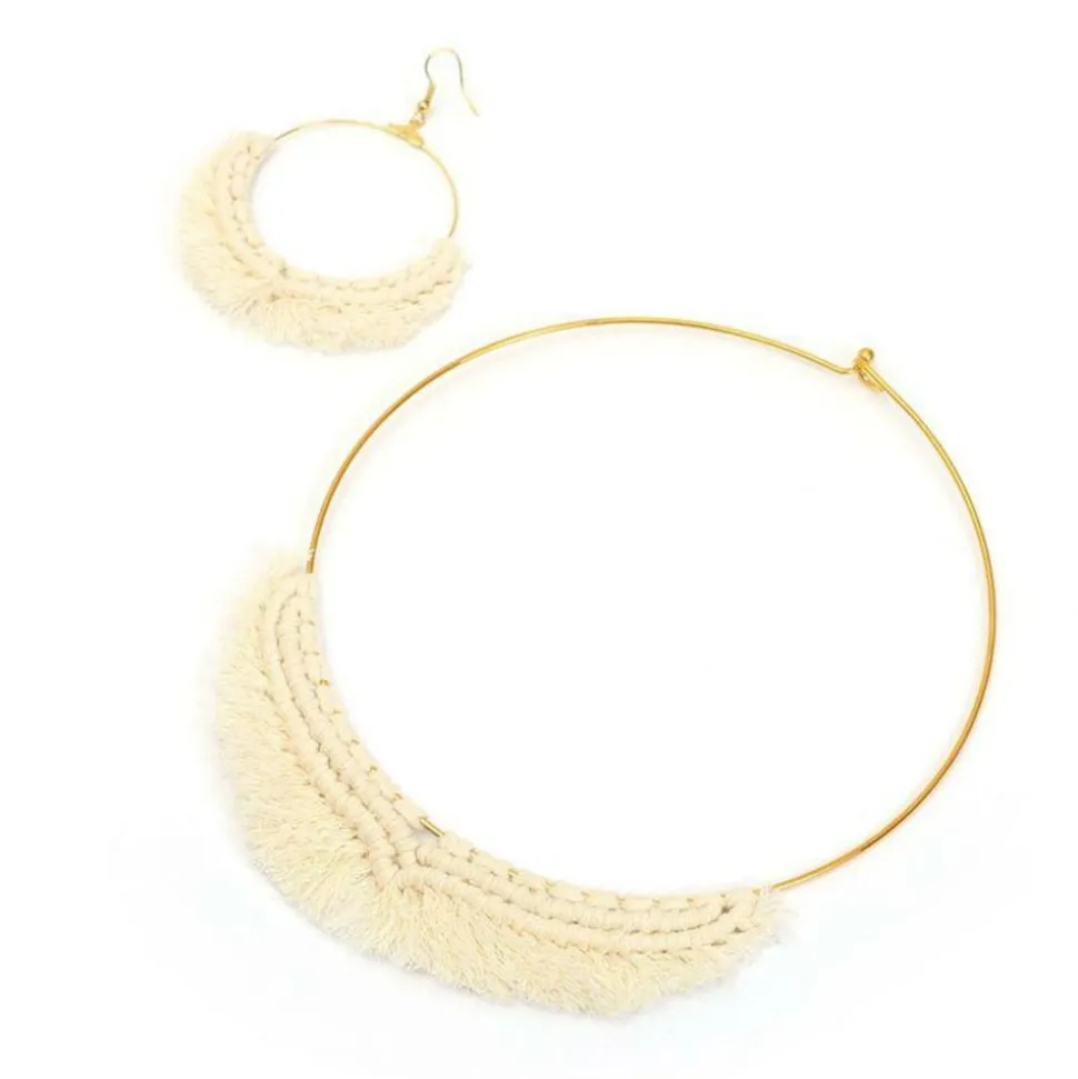 GRAINE CRÉATIVE - Kit pour faire un collier en macramé - ø 14 cm