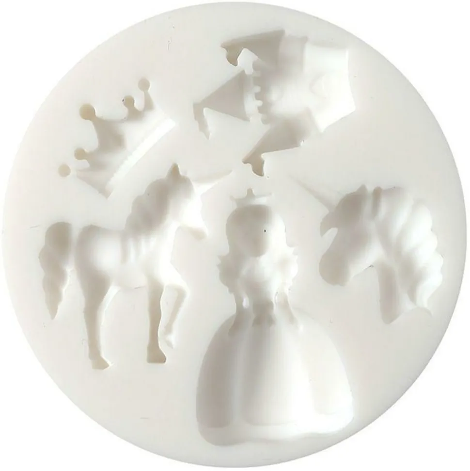 GRAINE CRÉATIVE - Mini moule en silicone pour pâte polymère - licorne & princesse