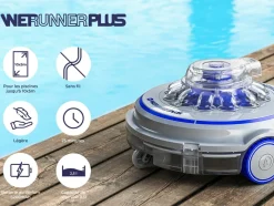GRE POOLS - Robot à batterie rechargeable pour piscines hors-sol et enterrées jusqu'à 10 x 5 m
