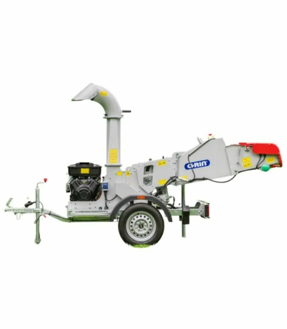 GRIN - Broyeur de végétaux grin, 120mm, briggs stratton 627cc, attelage remorque - bioch120-road